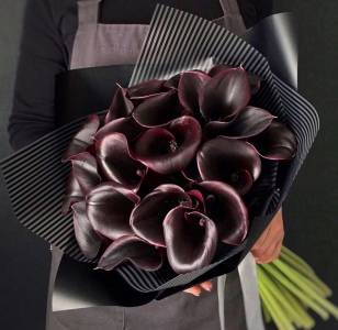 Букет из калл "Элегантное бордо"