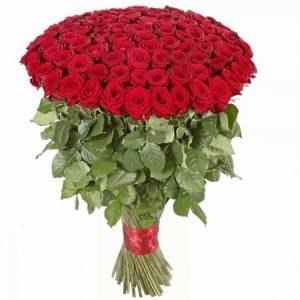 Букет из 101 красных роз 100 см