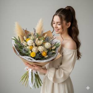 Букет из Сухоцветов  "Бохо Элегантность"